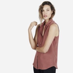 Everlane silk sleeveless in clay red size XS